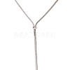 316 Surgical Stainless Steel Snake Chain Slider Lariat Necklaces for Women FS-WG6B247-01-5