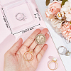 4Pcs 2 Colors Adjustable Brass Ring Components KK-BBC0012-94-3