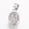 925 Sterling Silver Micro Pave Cubic Zirconia Charms STER-F044-03P-2