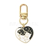 4Pcs 4 Styles Cat Alloy Enamel Pendant Decoration HJEW-JM02806-4