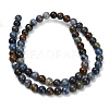 Natural Dumortierite Beads Strands G-F826-A01-6mm-3