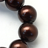 Baking Paint Pearlized Glass Pearl Round Bead Strands X-HY-Q003-4mm-40-3