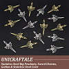 Unicraftale 20Pcs 2 Colors 304 Stainless Steel Big Pendants STAS-UN0051-35-5