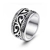 316 Stainless Steel Finger Ring with Enamel for Men PW-WG56139-01-1