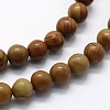 Natural Wood Lace Stone Beads Strands G-I199-17-4mm-3