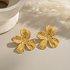 Stainless Steel Textured Flower Stud Earrings EP0939-2-1