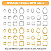 SUPERFINDINGS 48Pcs 24 Style Brass Sew on Prong Settings KK-FH0006-93-2