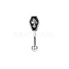 Coffin 304 Stainless Steel Black Enamel Eyebrow Barbell Rings WG95BA1-01-1