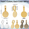 120Pcs 3 Colors Tibetan Style Alloy Glue On Flat Pad Pendant Bails FIND-SP0001-87-2