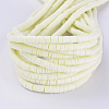 Flat Round Handmade Polymer Clay Bead Spacers CLAY-R067-4.0mm-21-4