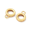 Brass Micro Pave Clear Cubic Zirconia Tube Bails KK-H532-42G-2