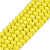 Opaque Solid Color Glass Beads Strands EGLA-A034-P10mm-D26-1