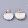 Electroplate Freshwater Shell Pendants SHEL-S276-61A-2