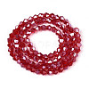 Transparent Electroplate Glass Beads Strands GLAA-F029-3mm-C30-2