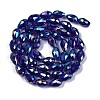 Transparent Electroplate Glass Beads Strands EGLA-N013-T10mm-B07-2