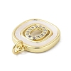 Rack Plating Brass Micro Pave Clear Cubic Zirconia Pendants KK-E102-33G-O-2