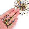 Opaque Colours Two Tone Seed Glass Bugle Beads SEED-T006-02A-06-5