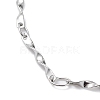 304 Stainless Steel Twist Bar Link Chain Bracelets BJEW-K226-09P-2