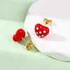 Brass Micro Pave Cubic Zirconia Stud Earrings EJEW-D328-01G-03-3