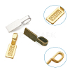 Tibetan Style Alloy Glue-on Flat Pad Bails TIBE-TA0001-09-4
