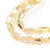 Transparent Electroplate Glass Beads Strands GLAA-K064-05A-01C-3