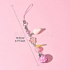 Glass & Resin Mobile Straps HJEW-FS00009-02-5
