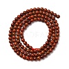 Natural Red Jasper Round Bead Strands G-A130-3mm-08-01-5