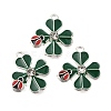 Alloy Rhinestone Enamel Pendants FIND-E049-07B-P-1