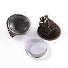 25mm Transparent Clear Domed Glass Cabochon Cover for Brass Portrait Ring Making KK-X0019-NF-3