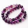 Natural Striped Agate/Banded Agate Beads Strands G-D845-01A-10mm-2