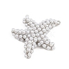 Starfish Brass ABS Imitation Pearl Pendants KK-I352-04A-P-2