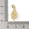 Rack Plating 925 Sterling Silver Ice Pick Pinch Bails STER-NH0001-19G-3