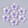 Flower Acrylic Bead Caps SACR-T017-51F-1