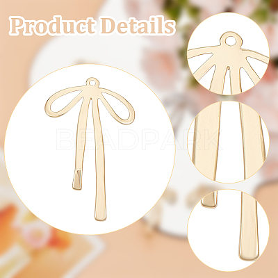 8Pcs 2 Colors Brass Pendants KK-GO0001-68-1