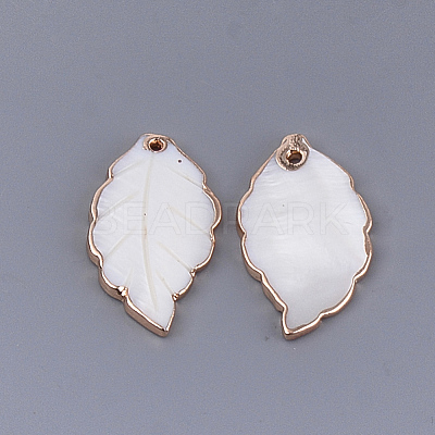 Electroplate Freshwater Shell Pendants SHEL-S274-57-1
