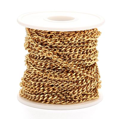 PVD Vacuum Plating 304 Stainless Steel Cuban Link Chains CHS-K016-03B-G-1