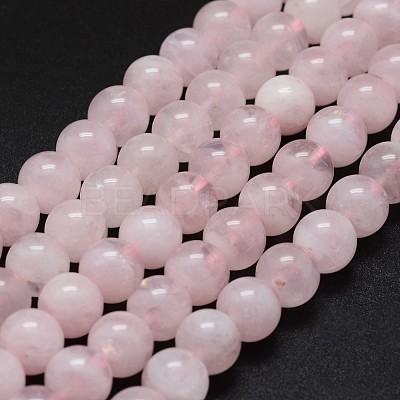 Natural Madagascar Rose Quartz Beads Strands G-K285-33-12mm-01-1