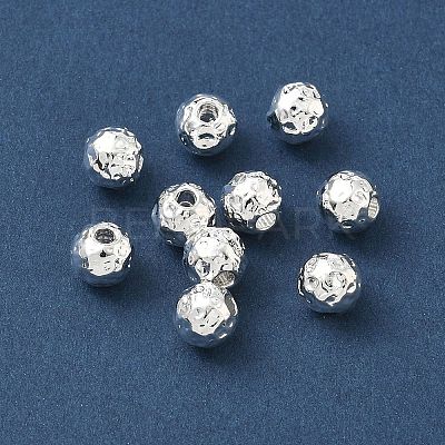 304 Stainless Steel Hammered Round Spacer Beads SA-CBA37BC-01B-S-1