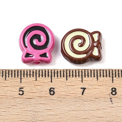 Opaque Acrylic Beads OACR-H057-06-1