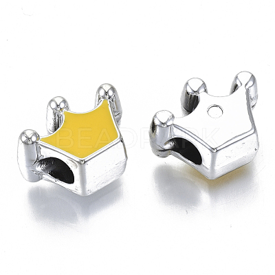 UV Plating Acrylic European Beads OACR-T005-97P-1