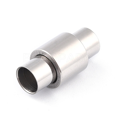 Tarnish Resistant 304 Stainless Steel Magnetic Clasps with Glue-in Ends STAS-F276-04P-1