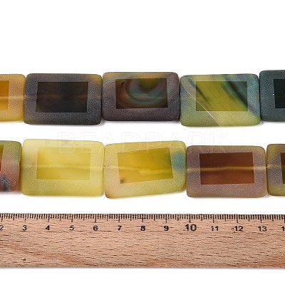 Dyed Natural Agate Beads Strands G-T144-25B-04-1