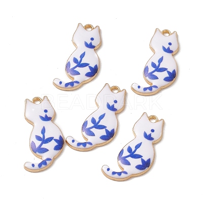 Rack Plating Alloy Enamel Pendants ENAM-K050-03H-1