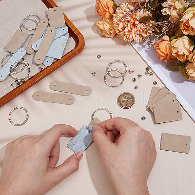 DIY Leather Keychain Making Kits DIY-OC0013-50B-1