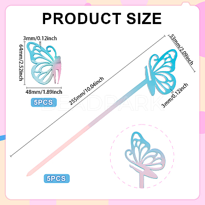 1 Set Butterfly Acrylic Plant Labels AJEW-BC0008-69-1