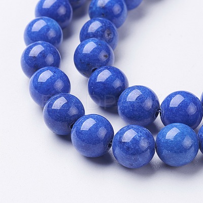 Natural Mashan Jade Round Beads Strands X-G-D263-10mm-XS08-1