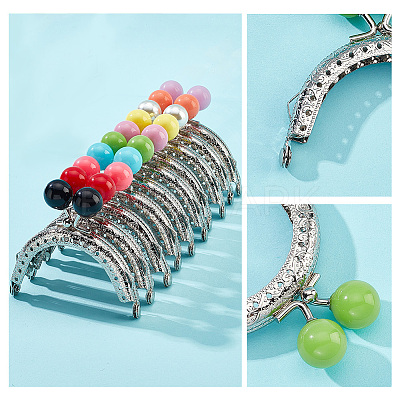 10Pcs 10 Colors Iron Kiss Lock Purse Frames FIND-PH0007-40-1