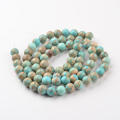 Natural Imperial Jasper Beads Strands G-I122-10mm-12-1
