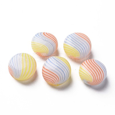 Handmade Blown Glass Globe Beads X-GLAA-T012-50B-1