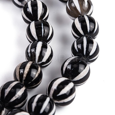 Tibetan Style dZi Beads Strands G-C133-A01-02-1